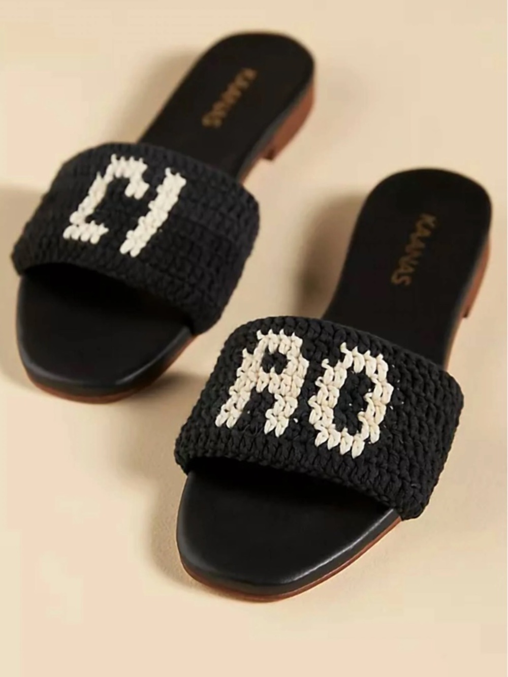 KAANAS  - Women's Serin Ciao Handwoven Slip-on Black NWT